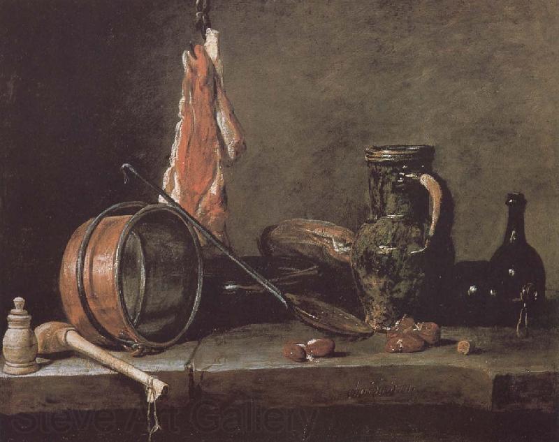 Jean Baptiste Simeon Chardin Still there is meat Norge oil painting art